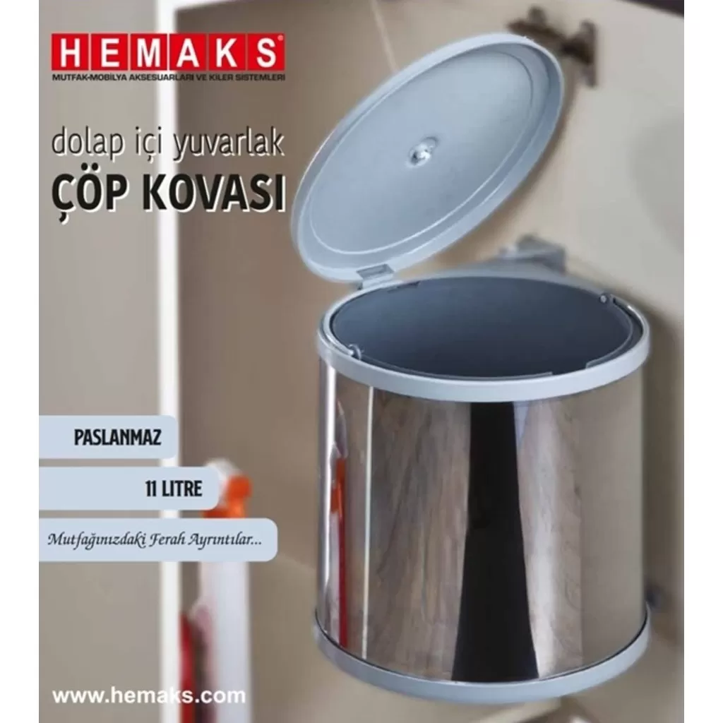 KAPAĞA MONTE OVAL ÇÖP KOVASI